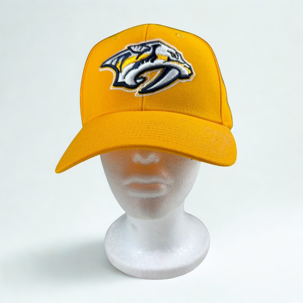 Adidas Nashville Predators Hat Mens‎ OSFM Gold NHL Strapback Hockey Cap